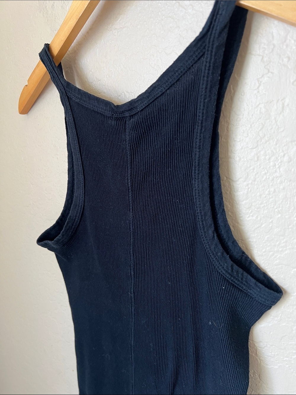 Re/done black ribbed tank dress M - Picture 7 of 9